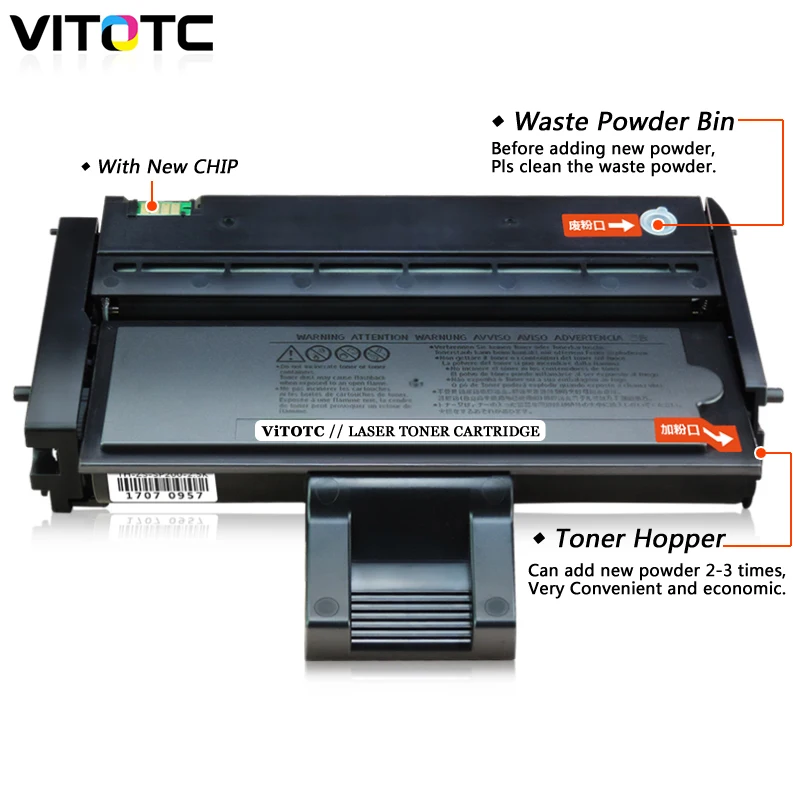 SP200 Toner Cartridge Compatible For Ricoh SP200 SP201SF sp202 SP203 SP210SU SP212 SP212Nw 221SF SP213 sp213NW 407259 407258