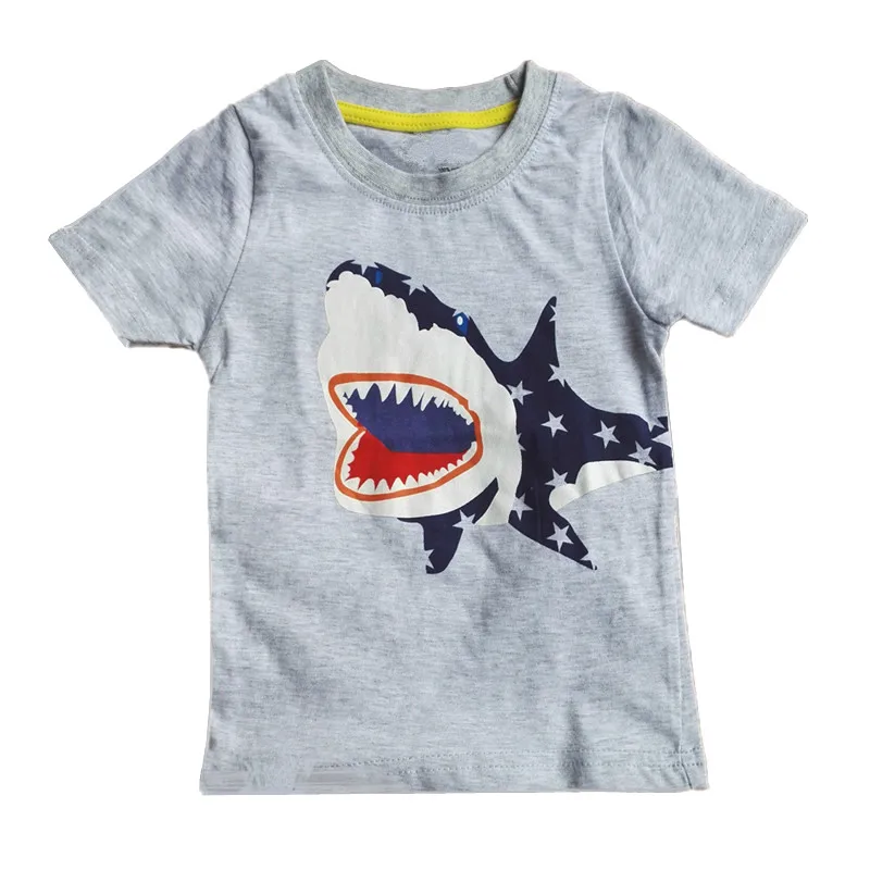 

Baby Boy Tops Summer Baby Tshirt Boys Girls Animal Shark Funny Toddler T-shirt Children's Cartoon Clothes Fashion Design Cute