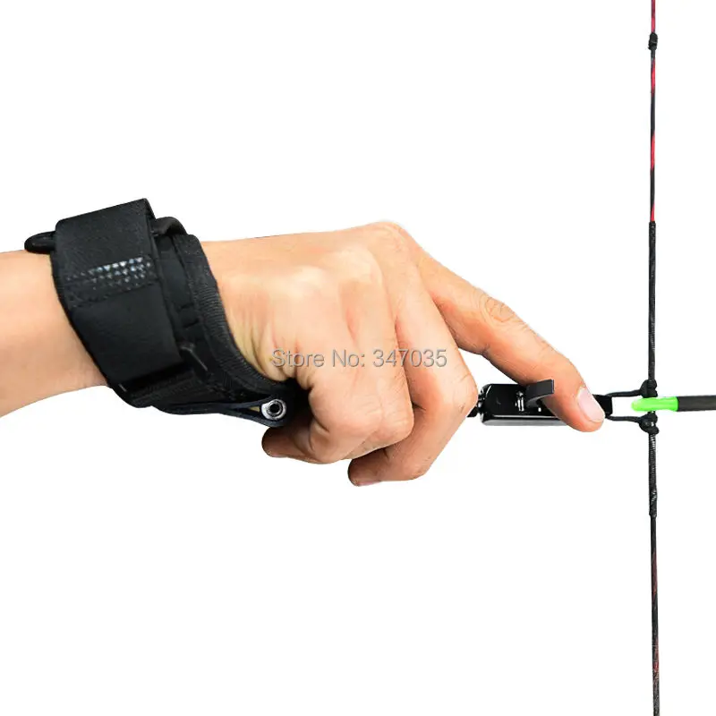 1X Release Adult Compound Arrow Bow Archery Caliper Thumb Release Aid Hunting Trigger Wrist Strap