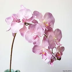 10Heads big Artificial Orchid Flowers European Retro style Moth Butterfly Orchids Home Wedding Party Decoration fake silk flores