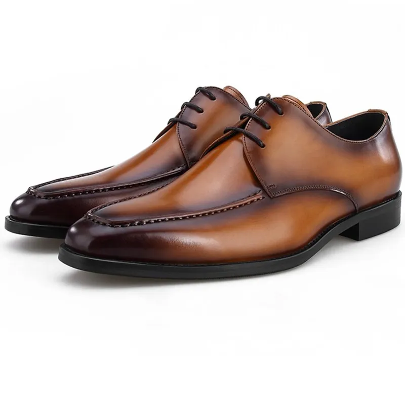 

Quality Black / Brown Formal Business Shoes Genuine Leather Wedding Shoes Mens Dress Shoes