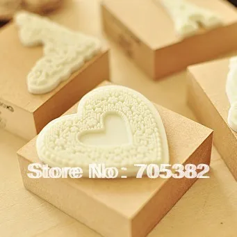 1PC Sweet Lace Tower Design Wood Stamp Gift Stamps Kids Toy Office Zakka School Supplies (ss-7294)