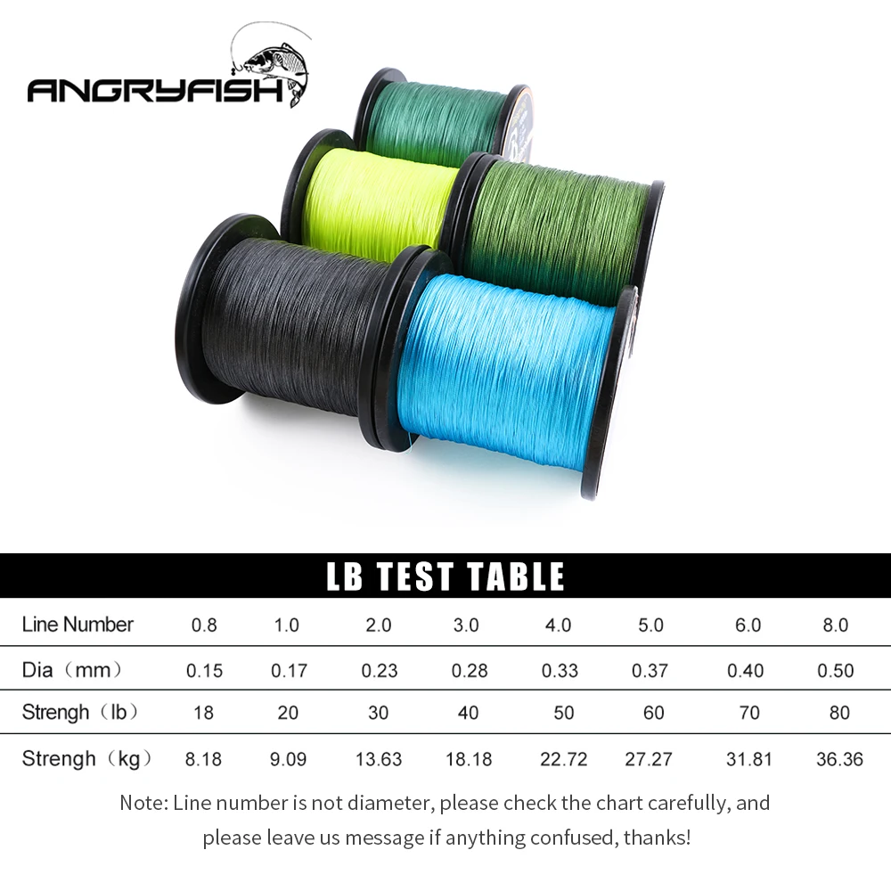 1000 lb test braided fishing line Joy Fish Monofilament 15 times stronger than steel by weight ratio ANGRYFISH Wholesale 1000 Meters 8x