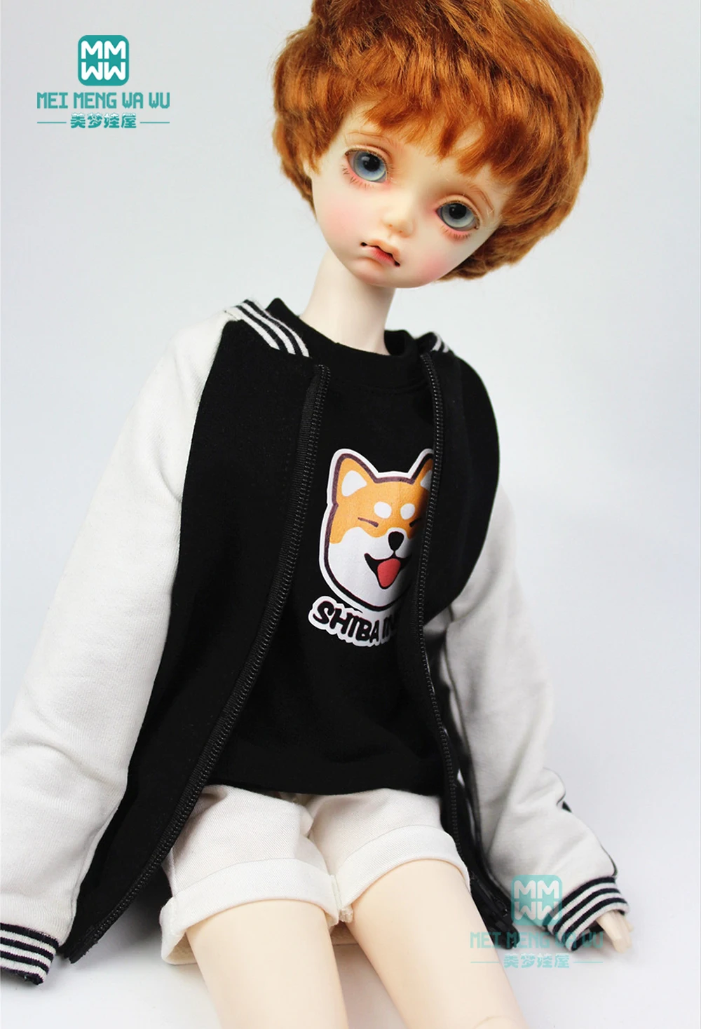 Clothes for doll fit 43cm 1/4 BJD MSD doll fashion trend sweatshirts, sports shorts