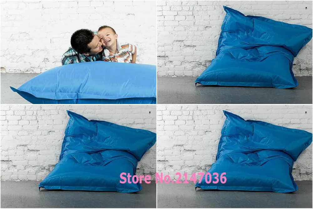 Customize BIG SIZE Bean Bag Polyester Waterproof Outdoor Bean Bag - Aqua blue , garden sofa beanbag lazy chair