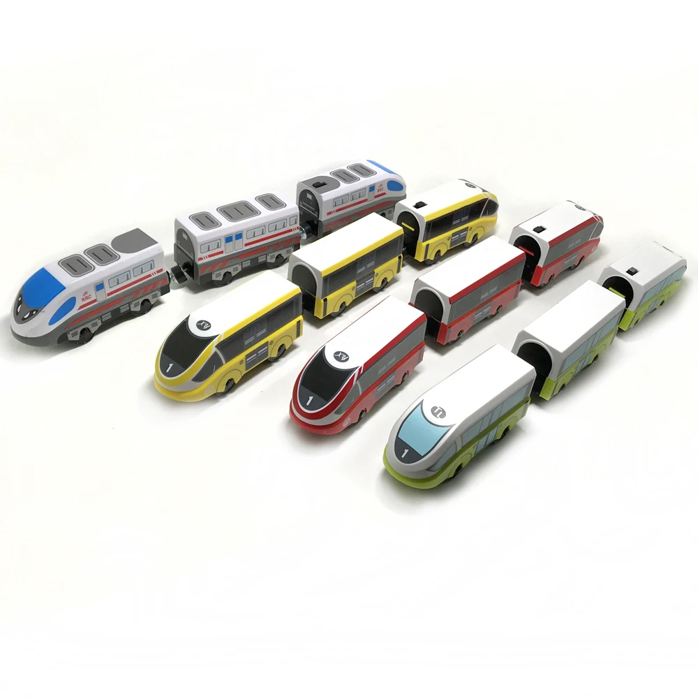 Free Shipping RRC EMU Electric Train Set Wooden track car Children transport toy  Suitable for most brands of wooden rails