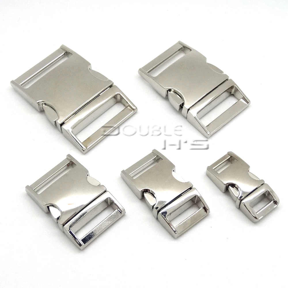 5 Pcs/Pack Side Release Curved Metal Buckle for Bag DIY Paracord Buckles For Bracelet