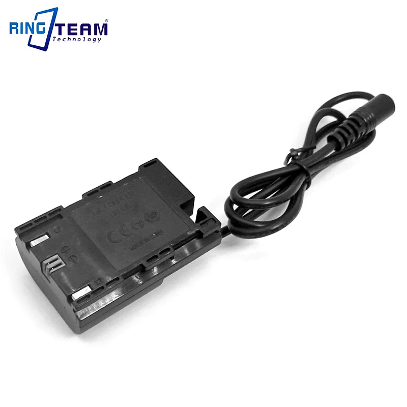 LP-E6 Dummy Battery DC Coupler ACK-E6 DR-E6 DRE6 Power Connector for Canon EOS 5D Mark II III 5D2 5D3 6D 7D 7D2 60D SLR Camera