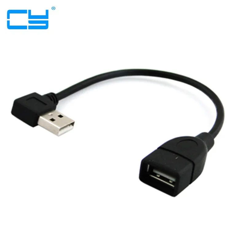 USB 2.0 de 90 Graus Conversor Adaptador de Extensao Do Cabo Tipo A Macho para Femea Do Angulo Direito de Longa Duracao 20 cm Liv