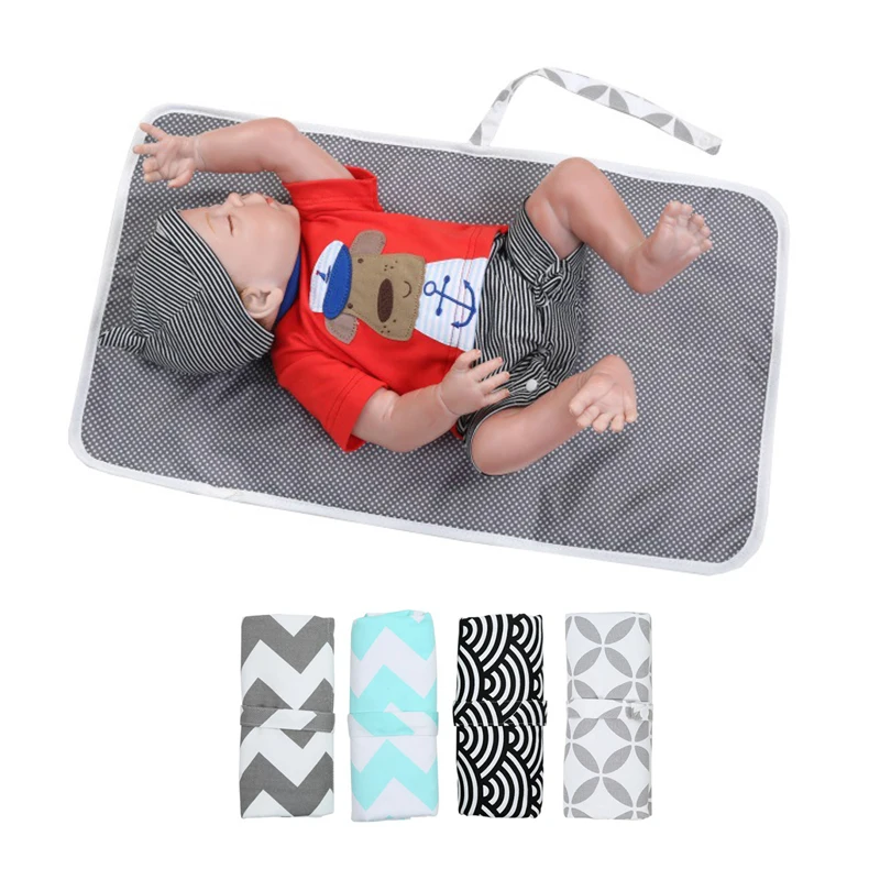 60*35cm Baby Portable Foldable Washable Compact Travel Nappy Diaper Changing Mat Waterproof Baby Floor Mat Change Play Mat Baby