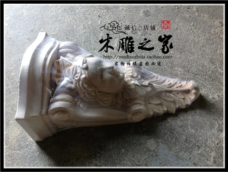 Dongyang woodcarving style manual wood beauty cabinet decorative fireplace Rome column carved stigma corbel beam pad