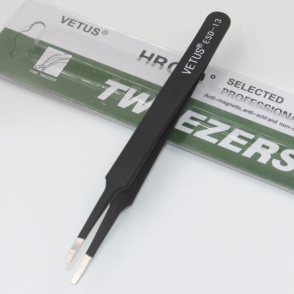 2pcs ESD-13 BGA Precision Tweezer Set Antistatic Tweezers