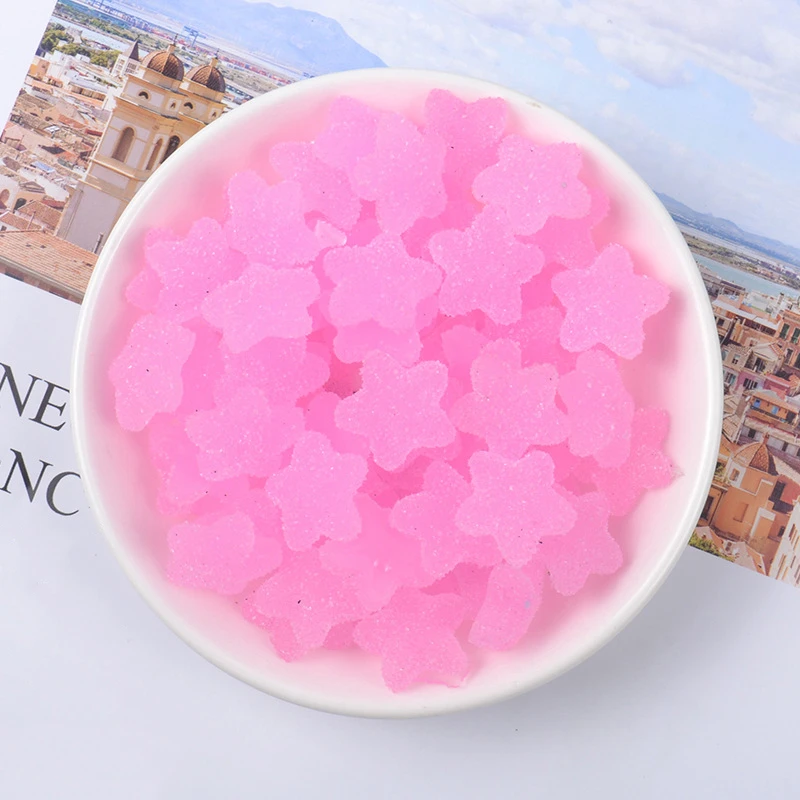 BoxiSlime Supplies DIY Resin Star Candy Slices Slime Charms Addition for Fluffy Clear Crystal Slime Clay In Stock