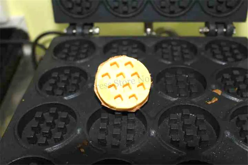 ماكينة صنع الكعك الصغيرة 16 قالب ماكينة تجارية صغيرة مستديرة من الستانليس ستيل مع سطح غير لاصق للطبخ 220 فولت 110 فولت 1500 وات