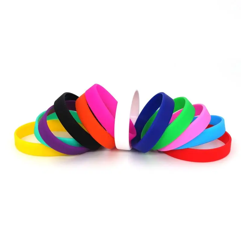 Leere Erwachsene Männer Armband Runde Silikon Armband Armband Armreifen Gummi Armband Sport Spiele Casual Schmuck Geschenk – Detail 2