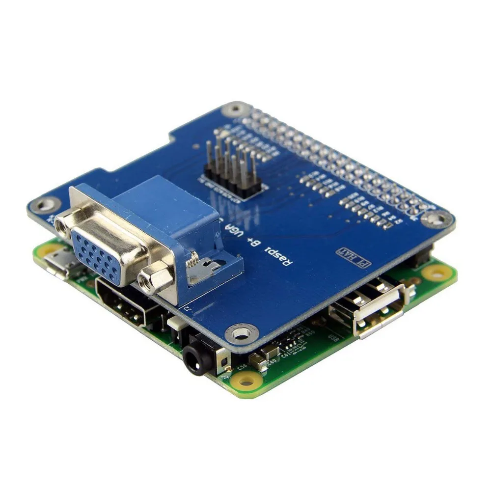 Placa de expansión VGA Shield V 2,0, interfaz VGA extendida a través de GPIO, Compatible con Raspberry Pi 3, modelo B/ Pi 2B / B +/ A +