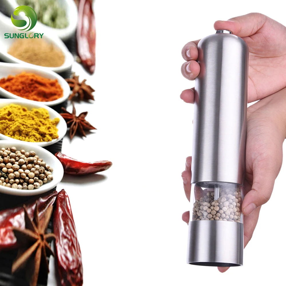 

Automatic Electric Pepper Grinder Stainless Steel Easy Salt Spice Herb Mills Grinder Salt Pepper Muller Seasoning Grinding Tools