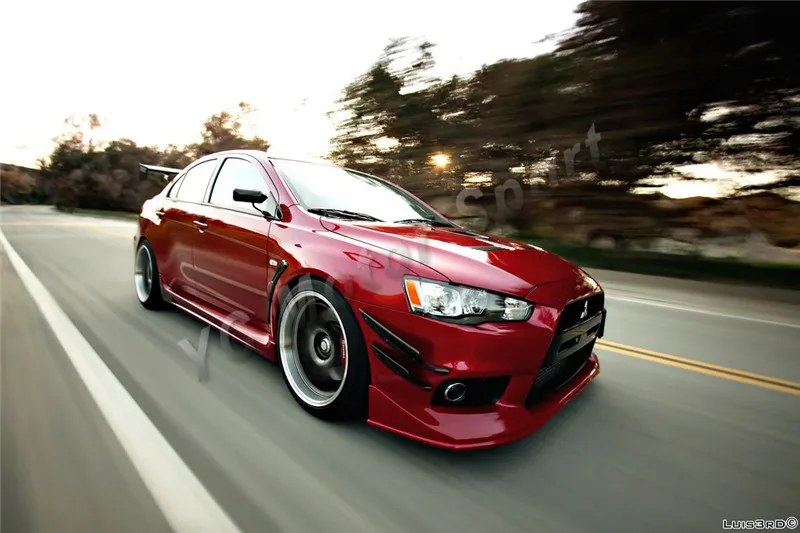 

Car Accessories Carbon Fiber VS Style Front Bumper Canard 4pcs Fit For 2008-2010 Evolution X EVO 10 Front Bumper Canards