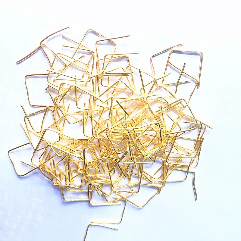 Hot Selling 500pcs 12mm Metal Connector Of Square Buckle Gold Stainless Accessories Lighting& Crystal Octagon Bead Metal Hooks