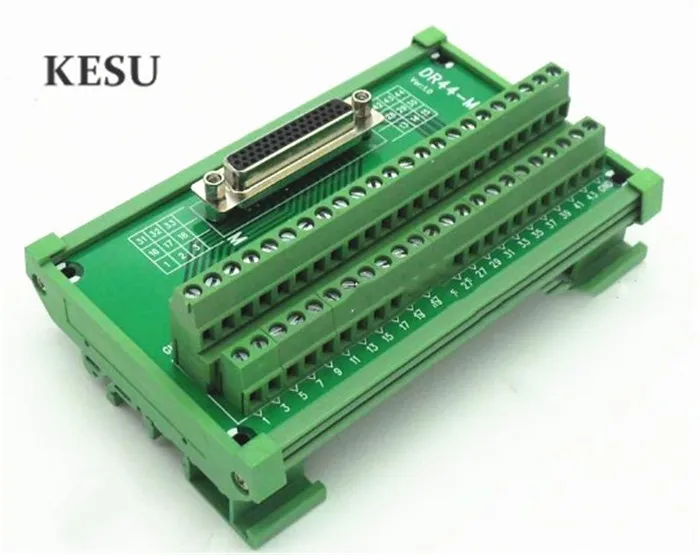 

DB44 D-SUB DR-44 44 pins DR44 Female 44pin port din rail mounting Terminal block adapter converter PCB board Breakout 3 row