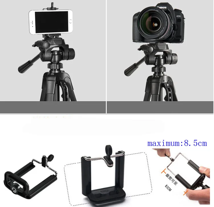 Professional Tripod stand for Camera Camcorder WF-3520 Black tripod tripe extensor para foto with handle head