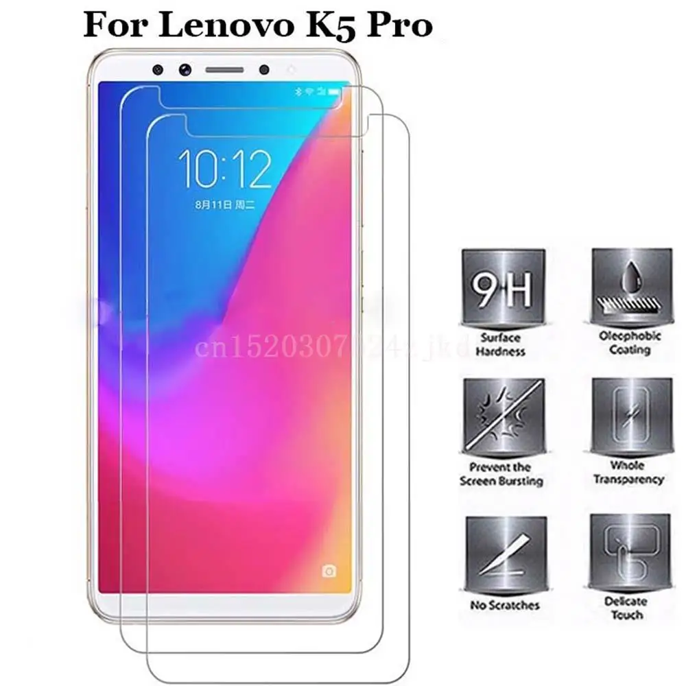 2.5D 9H Tempered Glass For Lenovo k5 pro Screen Protector Transparent Protective Film For Lenovo k5pro Glass