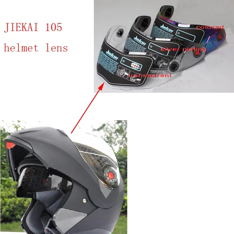 JIEKAI JK105 OPEN FACE HELMET VISOR Motorbike helmets lens Eyeglass have silver ,Transparent, black gray  colors FREE SIZE