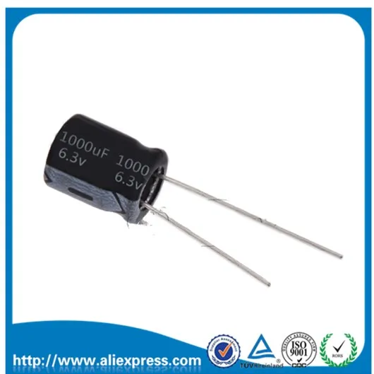 200PCS 6.3V 1000UF 1000UF 6.3V Aluminium Electrolytic Capacitor Size 8*12MM 6.3 V / 1000 UF Electrolytic Capacitor Free Shipping