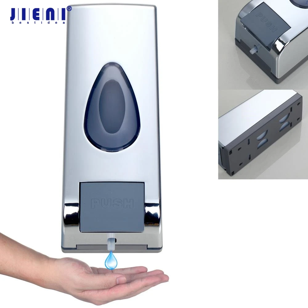 JIENI ABS Bathroom Wall Mount Liquid Soap Home Washroom Wall Mounted Soap Sanitizer Bathroom Shower Soap Dispenser