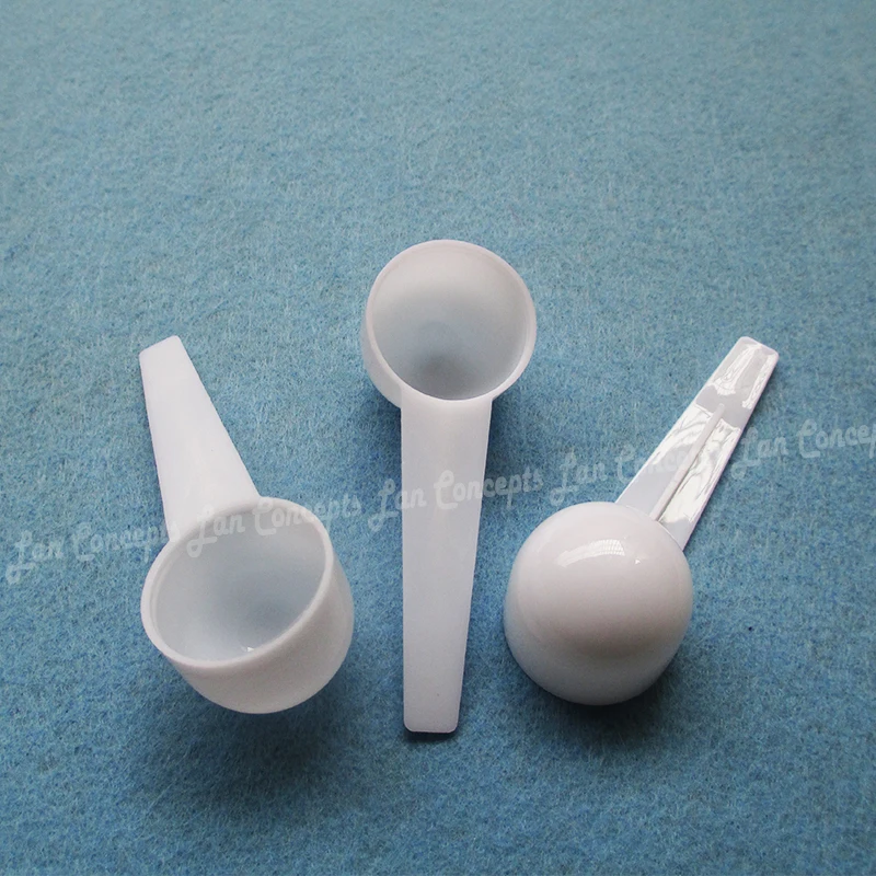 100pcs/lot 5 gram / 9ML Plastic Scoop 5g PP Measuring Spoon - 78x28x23mm white Free shipping