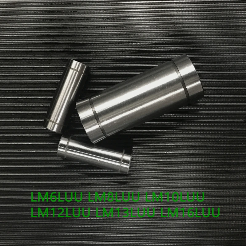 

2pcs/lot Linear Ball Bearings Lm6luu Lm8luu Lm10luu Lm12luu Lm13luu Lm16luu Part Bush Bushing 3d Printers Parts Aluminum