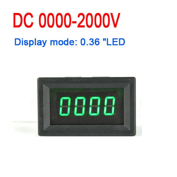 DC 0-2000V High voltage Voltmeter Digital LED display Volt indication Monitor Meter 5V 12V CAR Battery