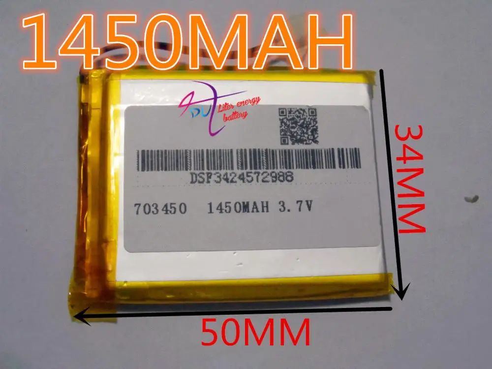 

tablet battery Cheap MP3 battery 3.7V 1450MAH tablet battery 703450 073450 GPS mobile power battery