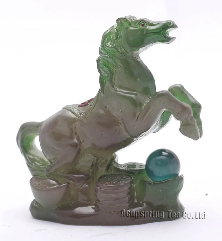 Green Horse,Lucky Charms,Chinese zodiac,Shenxiao,Allochroic Mascot,fengshui Ornament,novel gifts,Amazing present,Tea pet,S1015AM