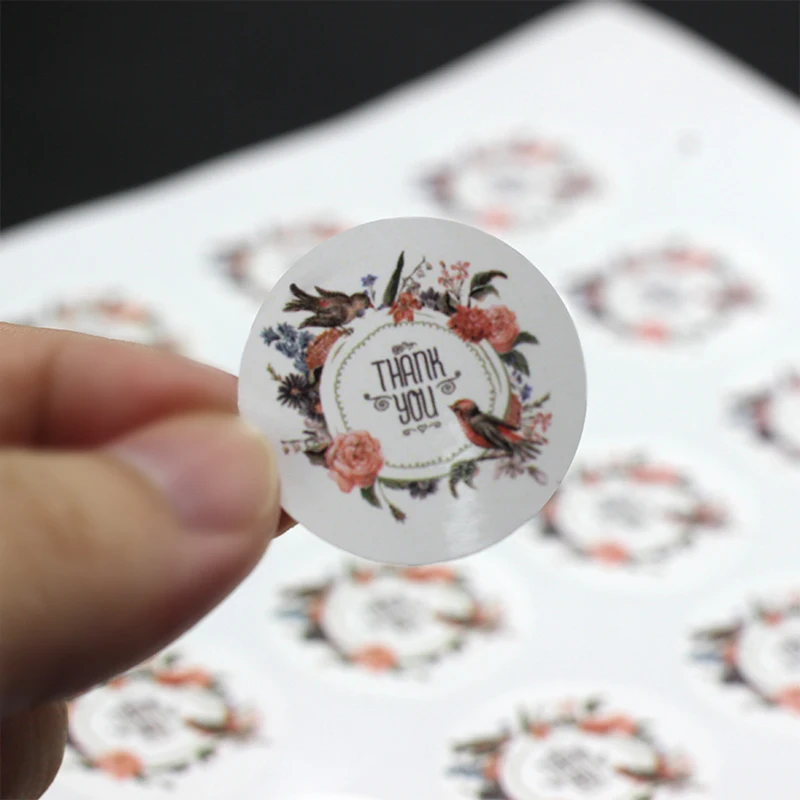 100PCS round PVC label self-adhesive sealing stickers self-adhesive DIY stickers creative personality custom LOGO