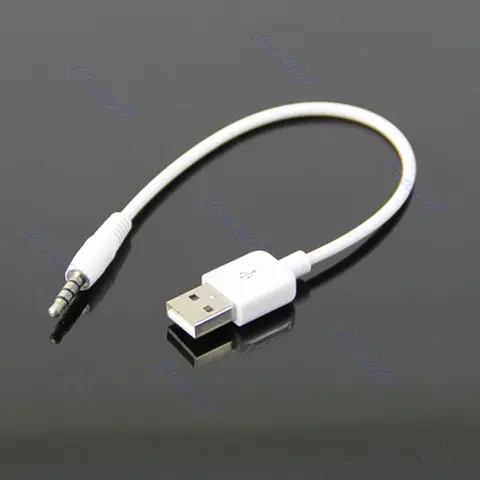 USB 3.5mm Data Sync Charging Cable Adapter for Apple iPod Shuffle 2nd #221