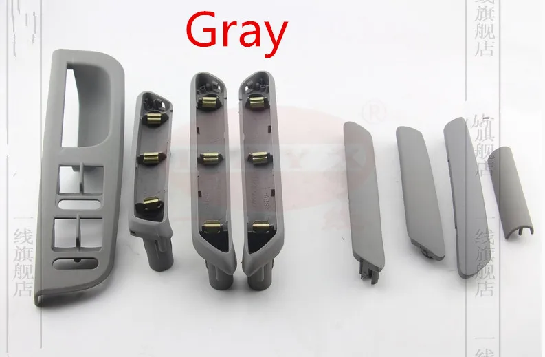 SET  Gray car interior door handle armrest   and  window switch Panel FOR VW Volkswagen passat B5