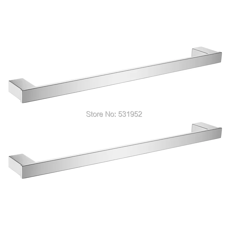 24 inch Towel Rail Bar Stainless Steel Bath Single Towel Bar Rack Square Hotel Towel Bar Hanger Shower Hand Towel Holder