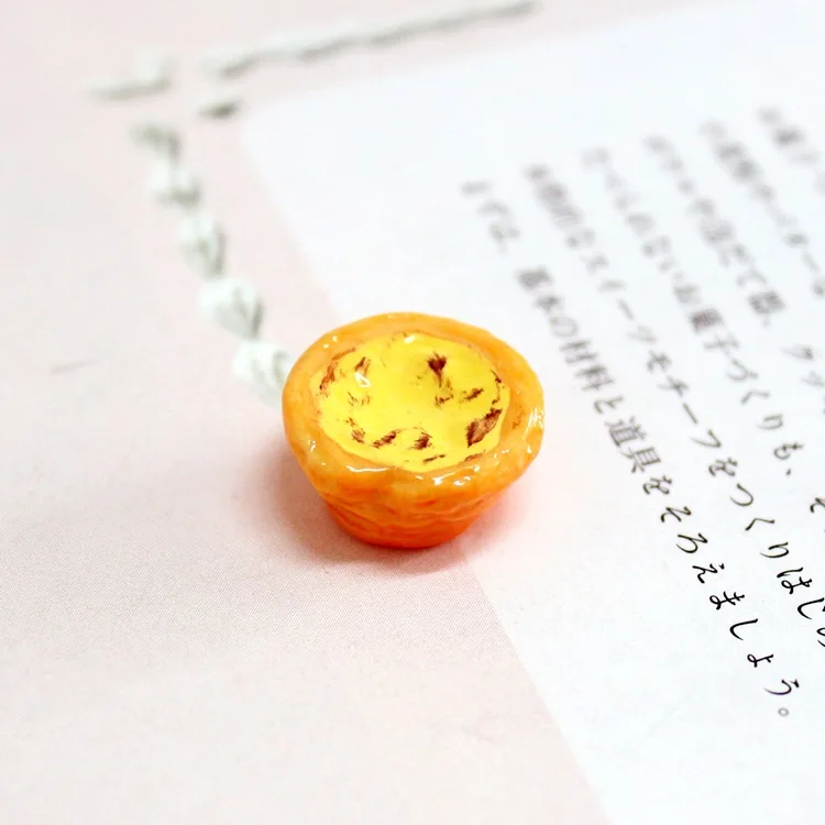 8pcs Breakfast Egg Cake Bread Flatback Resin Crafts For Deco DIY Scrapbook Embellishment Sweets Figurines Miniatures