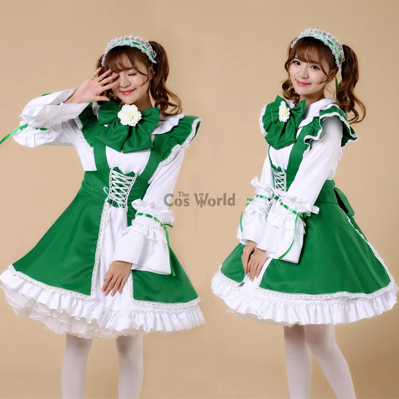 Lolita Princesse Tablier De Barrage À Manches sulf, Robe De Demoiselle D'ints, Tenues Meidofuku Uniforme Anime Cosplay Costume S-XXL