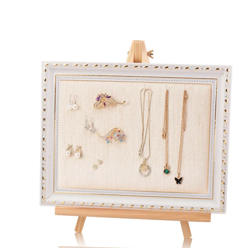 

wood photo frame Shaped Necklace earing Jewelry Display Stand jewelry rack