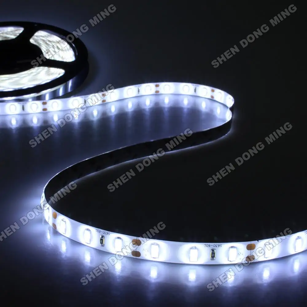 white/cold white/warm white Waterproof led strip 5630 SMD Water proof IP65 led ribbon  DC12V 60Leds/m 14.4w/m flexible led light