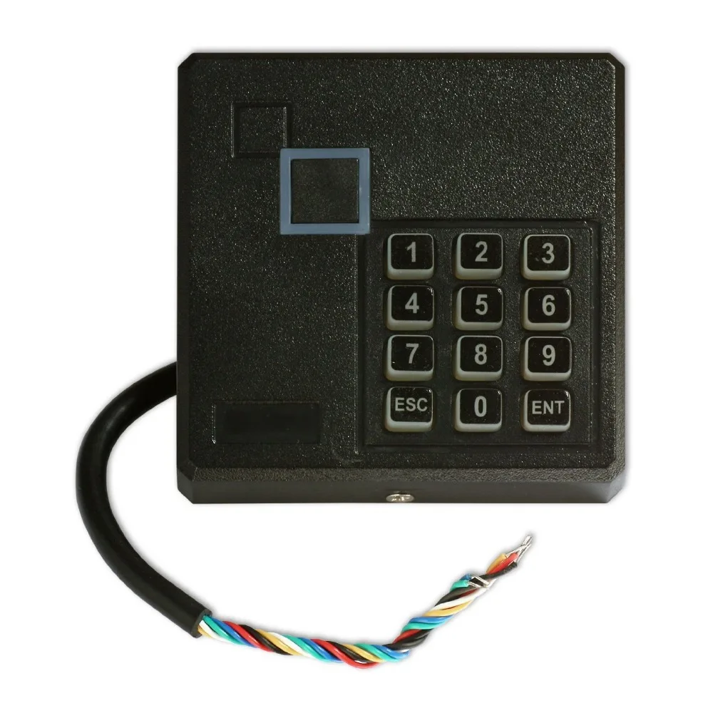 WG26/34 RFID 125KHz / IC 13.56mhz Card Reader Keypad Wiegand  Access Control Reader Color Black waterproof