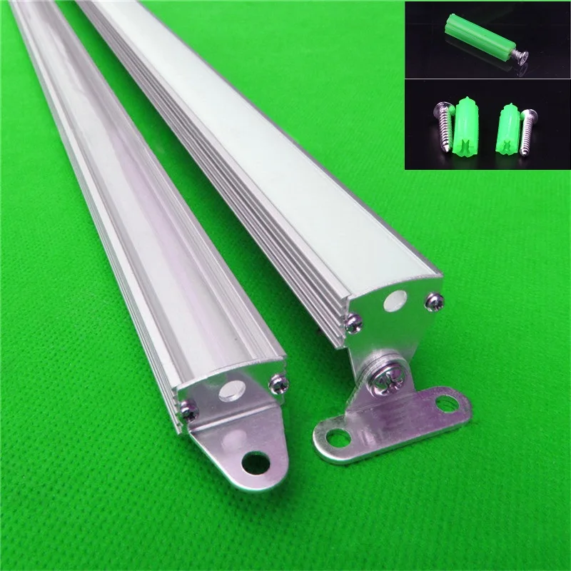 

10pcs/lot 80inch 2 meters/pc L end cap /Rotatable aluminum profile for led strip,milky/transparent cover for 12mm pcb