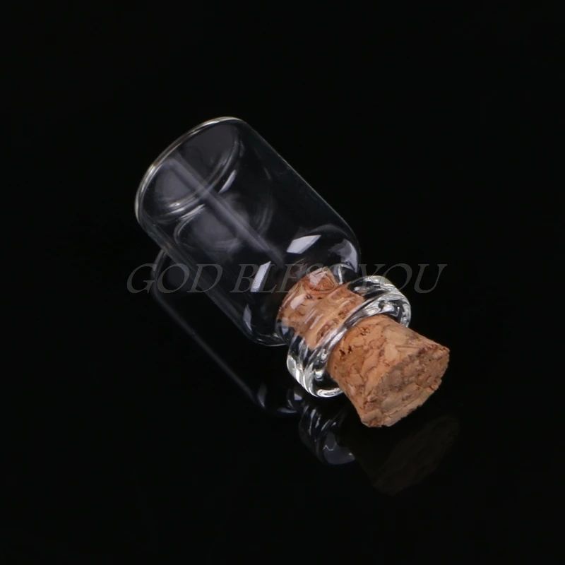 30PCS 0.5mL Mini Small Tiny Clear Cork Stopper Glass Bottles Vials Wholesale Drop Shipping