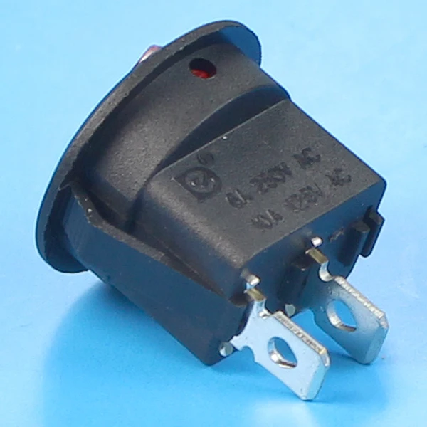 100Pcs KCD1-8-101 Op Off Enkelpolige 6A 250VAC Rocker Switch 2 Pin Ronde Vorm Met Soldeer Terminal