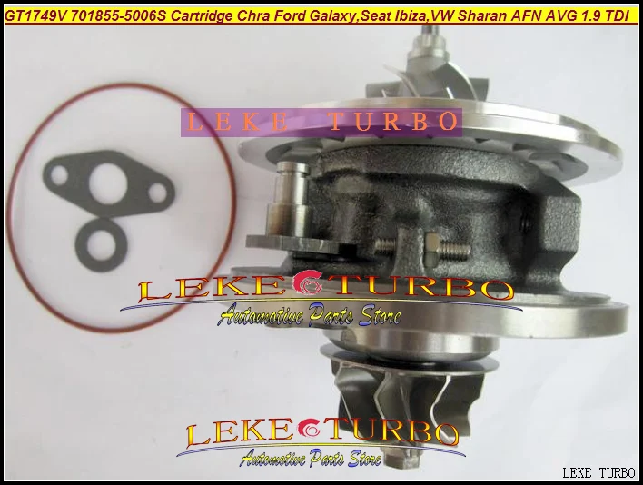 Free Ship Turbo Cartridge Chra Core GT1749V 701855 701855-0004 For Volkswagen VW Sharan Galaxy Ibiza AFN AUY ASV AVG 1.9L TDI