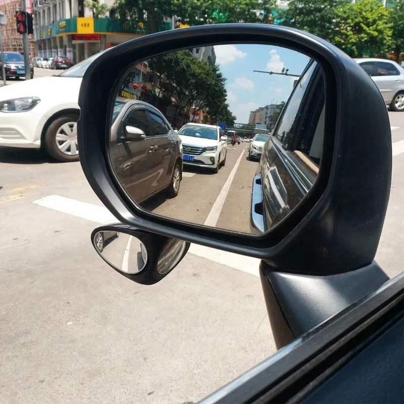 Espejo de punto ciego para coche YASOKRO, espejo gran angular, rotación de 360, espejo convexo ajustable para estacionamiento de seguridad, espejo retrovisor de coche