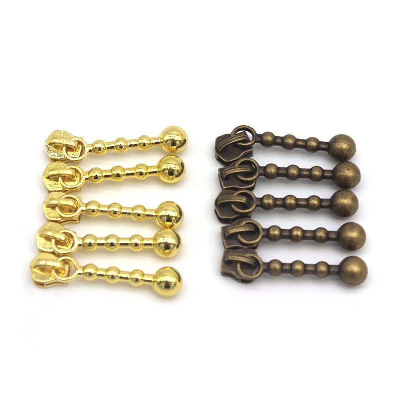 DONYAMY 10pcs 3# Vintage metal Zipper Repair Craft Zipper Sliders Sewing Supplies Accessories DIY Costumes