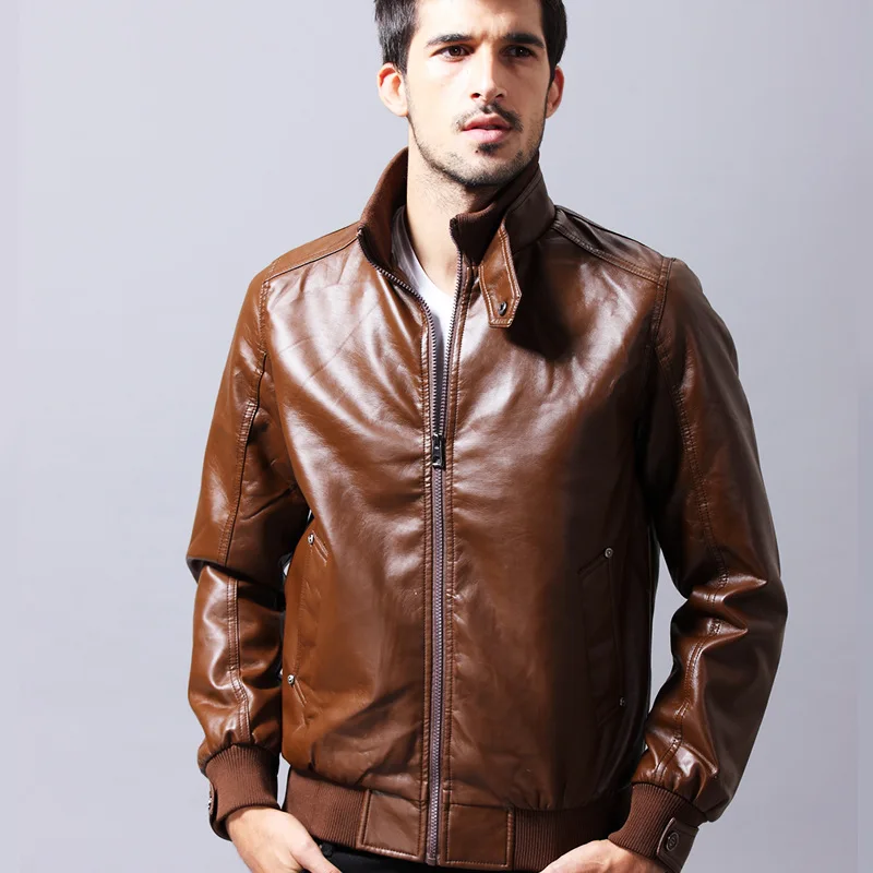 

MRMT 2024 Brand New Men's Jackets Leather PU Leather Motorcycle Leather Jackets for Male Casual Wear Outer Wear Clothing